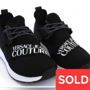 Versace Jeans Couture (Unisex) Black and White Trainers US Mens Sz 8 Wmns Sz 9.5
